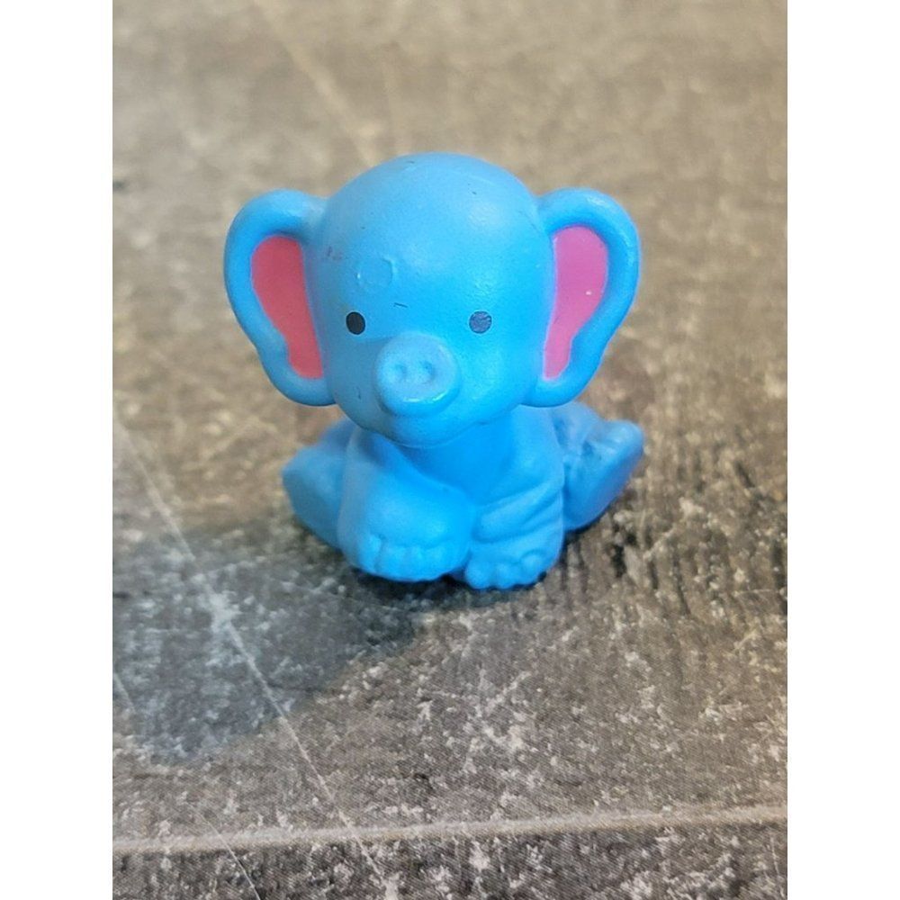 Mini blue baby elephant Safari Zoo toy figure